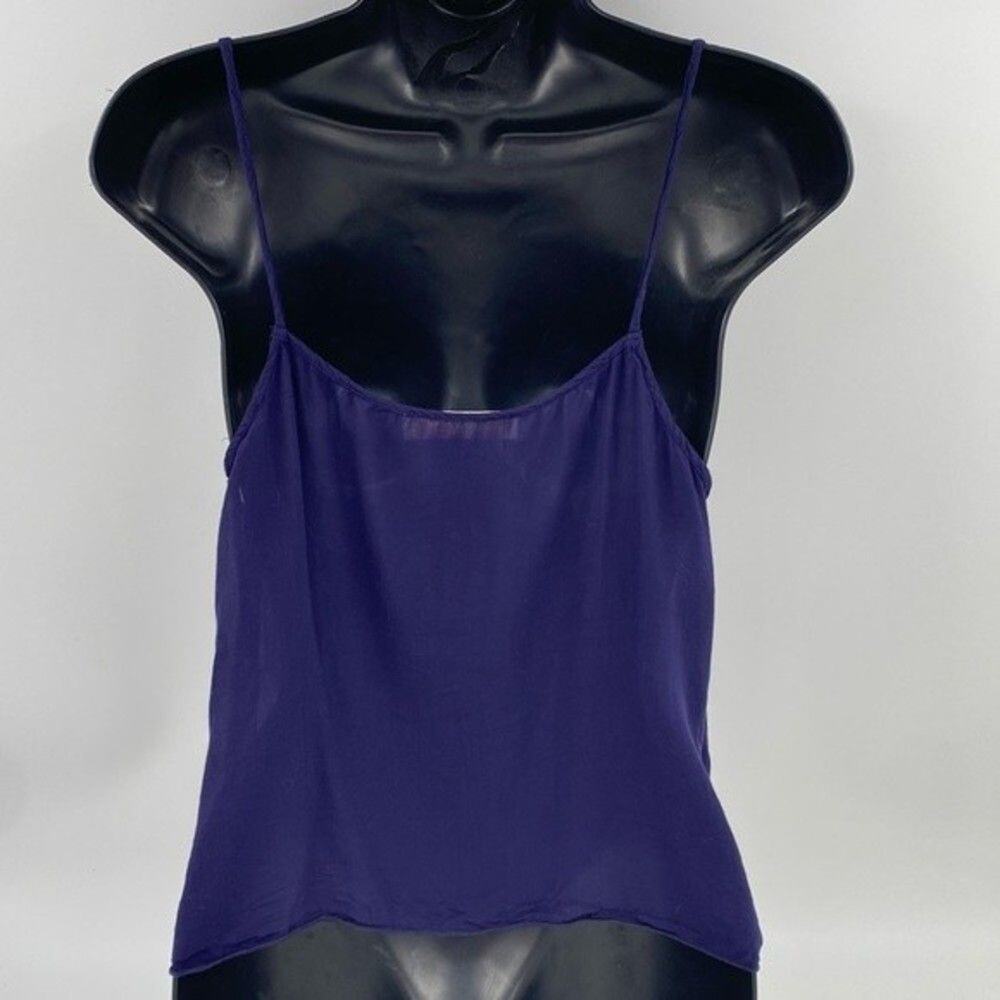 See By Chloe Midnight Blue Sheer Camisole Tank Designer Luxury - Picture 8 of 8